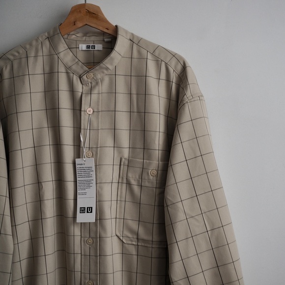 Lemaire oversized premium uniqlo casual flannel shirt - Picture 6 of 9